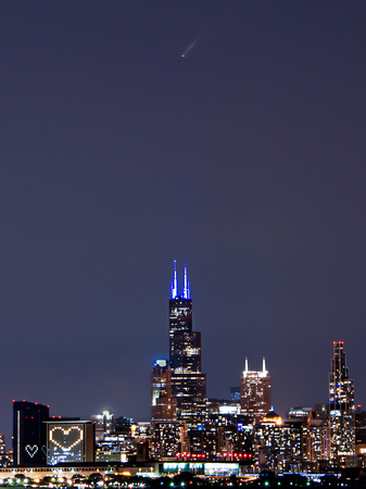 Comet Neowise Over Sears Tower