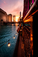 Chicago River at Sunset