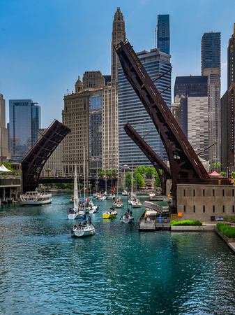 Sailboats on the Chicago River